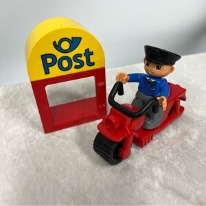 LEGO Postman Toy Set with Red Motorcycle FLAWED